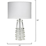 Clear Textured Glass Tall Ribbon Table Lamp - LOOMLAN - Jamie Young - Table Lamps