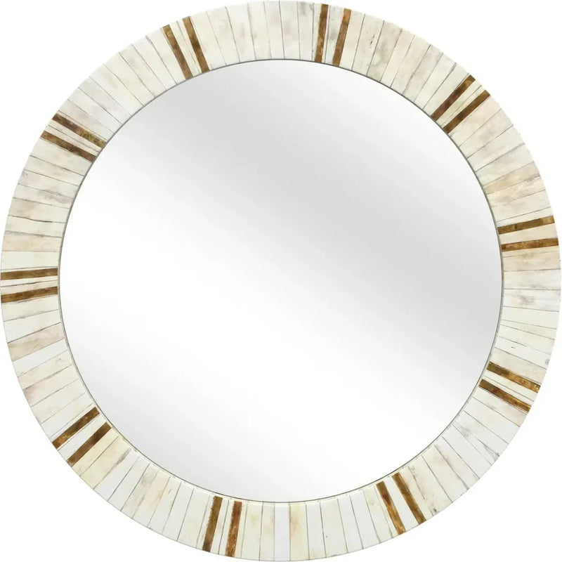 Clever Resin and MDF Cream Wall Mirror - LOOMLAN - Bassett Mirror - Wall Mirrors