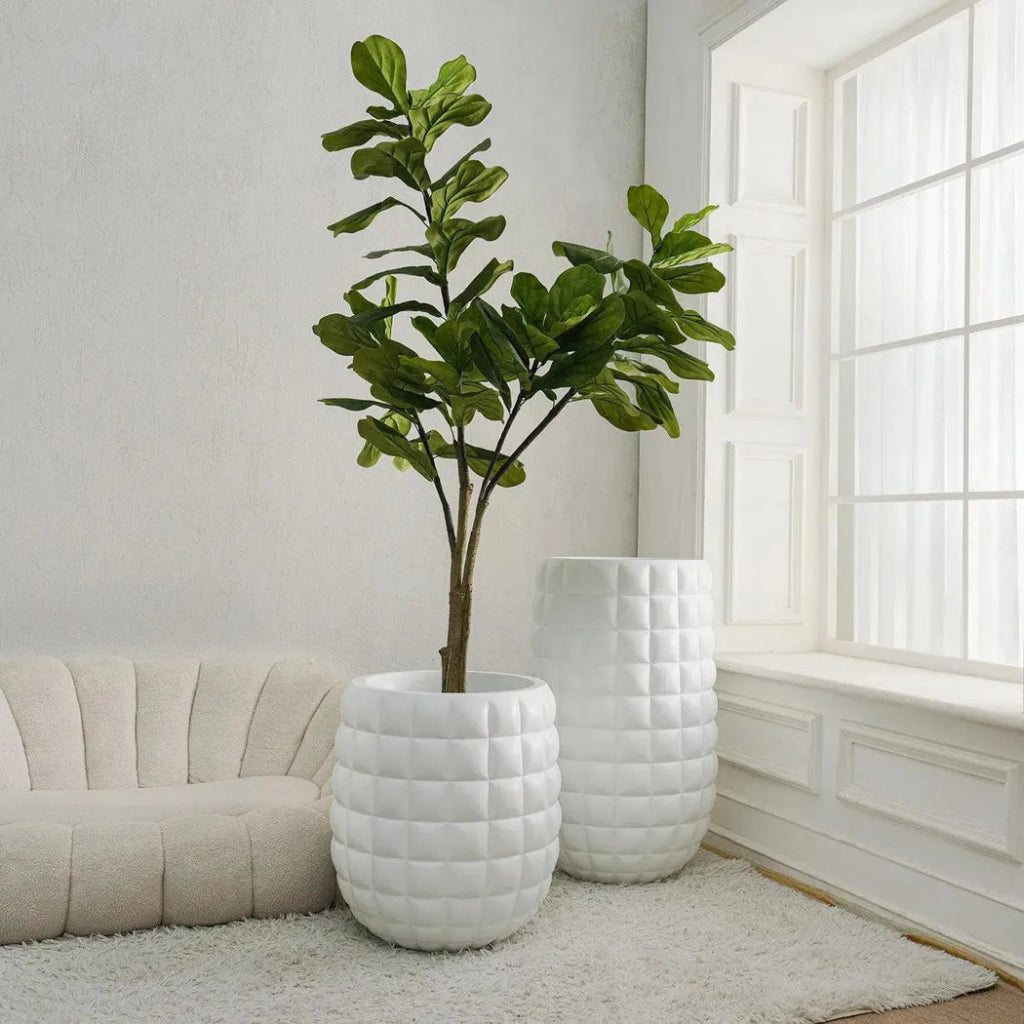 Cloud Waffled Texture Fiberglass Planter - LOOMLAN - Le Present - Planters