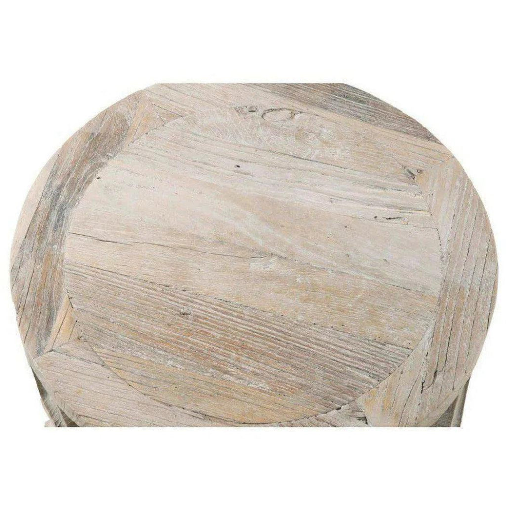 Clover Round Medium Size Coffee Table Carved Mango Wood - LOOMLAN - Essentials For Living - Coffee Tables