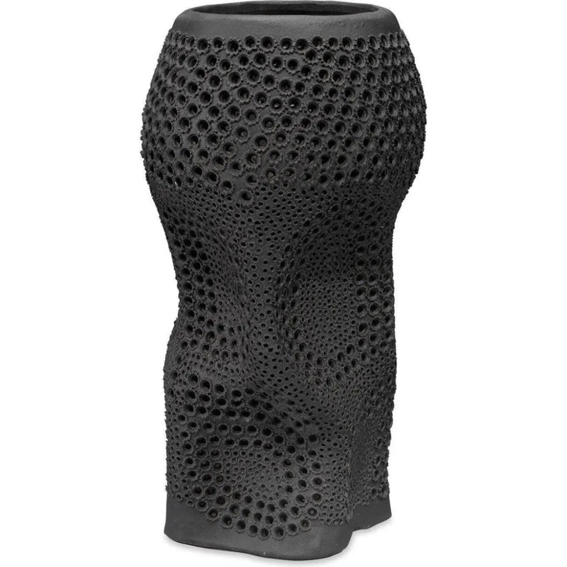 Coastal Style Black Porcelain Night Sky Vase - LOOMLAN - Jamie Young - Vases & Jars