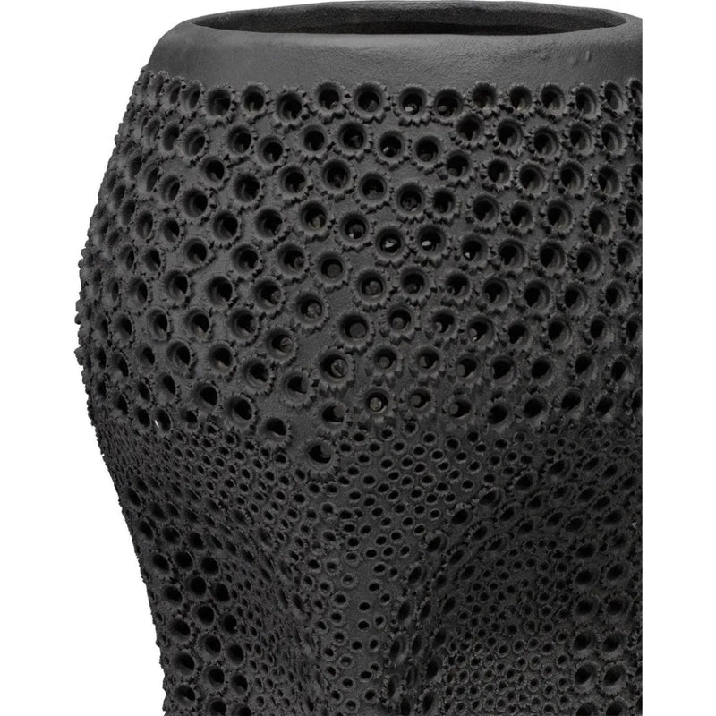 Coastal Style Black Porcelain Night Sky Vase - LOOMLAN - Jamie Young - Vases & Jars