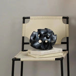 Coastal Style Black Resin Ribbon Sphere Black Resin - LOOMLAN - Jamie Young - Statues & Sculptures