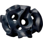 Coastal Style Black Resin Ribbon Sphere Black Resin - LOOMLAN - Jamie Young - Statues & Sculptures