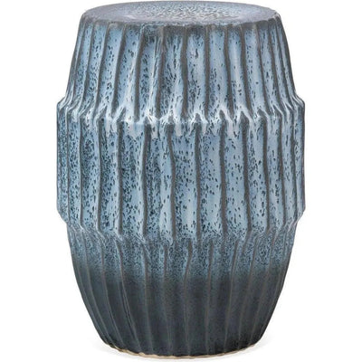 Coastal Style Blue Ceramic Modern Side Table - LOOMLAN - Jamie Young - Side Tables