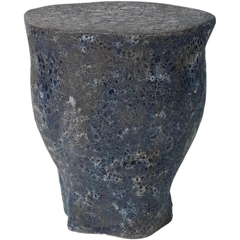 Coastal Style Blue Clay Molten Mid Century Side Table - LOOMLAN - Jamie Young - Side Tables