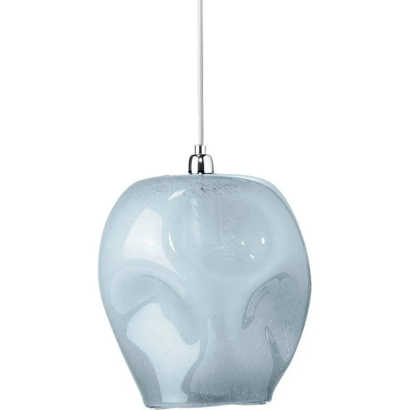 Coastal Style Blue Glass Dimpled Glass Pendant - LOOMLAN - Jamie Young - Pendants