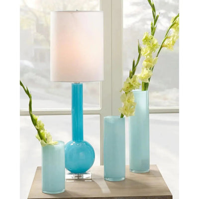 Coastal Style Blue Glass Studio Table Lamp - LOOMLAN - Jamie Young - Table Lamps