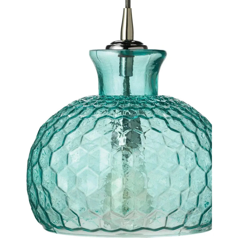 Coastal Style Blue Textured Glass Clark Pendant - LOOMLAN - Jamie Young - Pendants