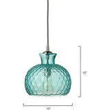 Coastal Style Blue Textured Glass Clark Pendant - LOOMLAN - Jamie Young - Pendants