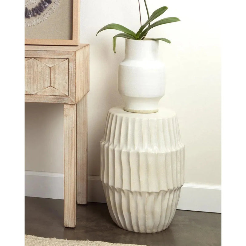 Coastal Style Ceramic Algae Mid Century Side Table - LOOMLAN - Jamie Young - Side Tables