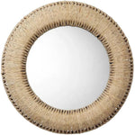 Coastal Style Corn Leaf Rope Round Hollis Wall Mirror - LOOMLAN - Jamie Young - Wall Mirrors