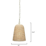Coastal Style Cream Wood Iron Canal Pendant - LOOMLAN - Jamie Young - Pendants