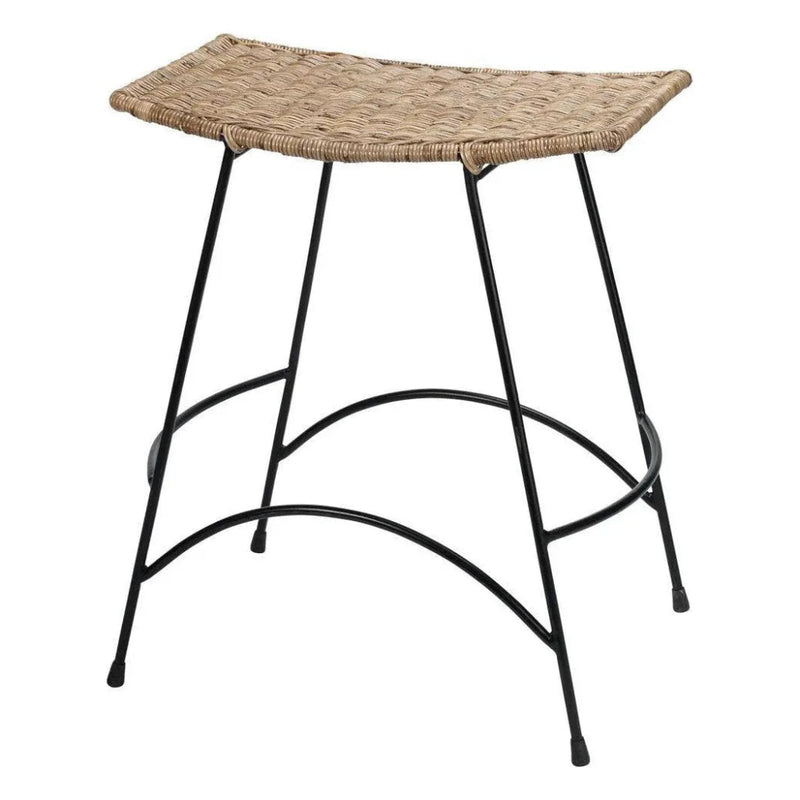 Coastal Style Woven Rattan Wing Counter Stoolout Back - LOOMLAN - Jamie Young - Counter Stools