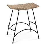 Coastal Style Woven Rattan Wing Counter Stoolout Back - LOOMLAN - Jamie Young - Counter Stools