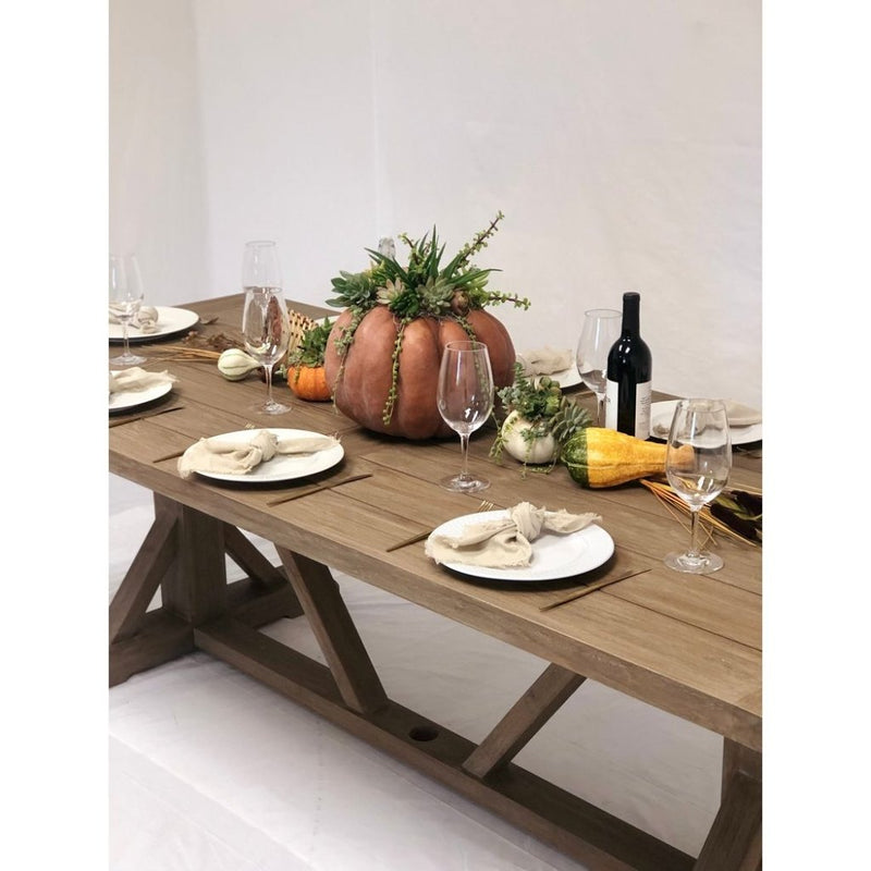 Coastal Teak Durable Outdoor Dining Table - LOOMLAN - Sunset West - Outdoor Dining Tables