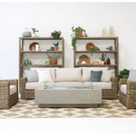 Coastal Teak Verticle X Outdoor Bookcase - LOOMLAN - Sunset West - Bookcases