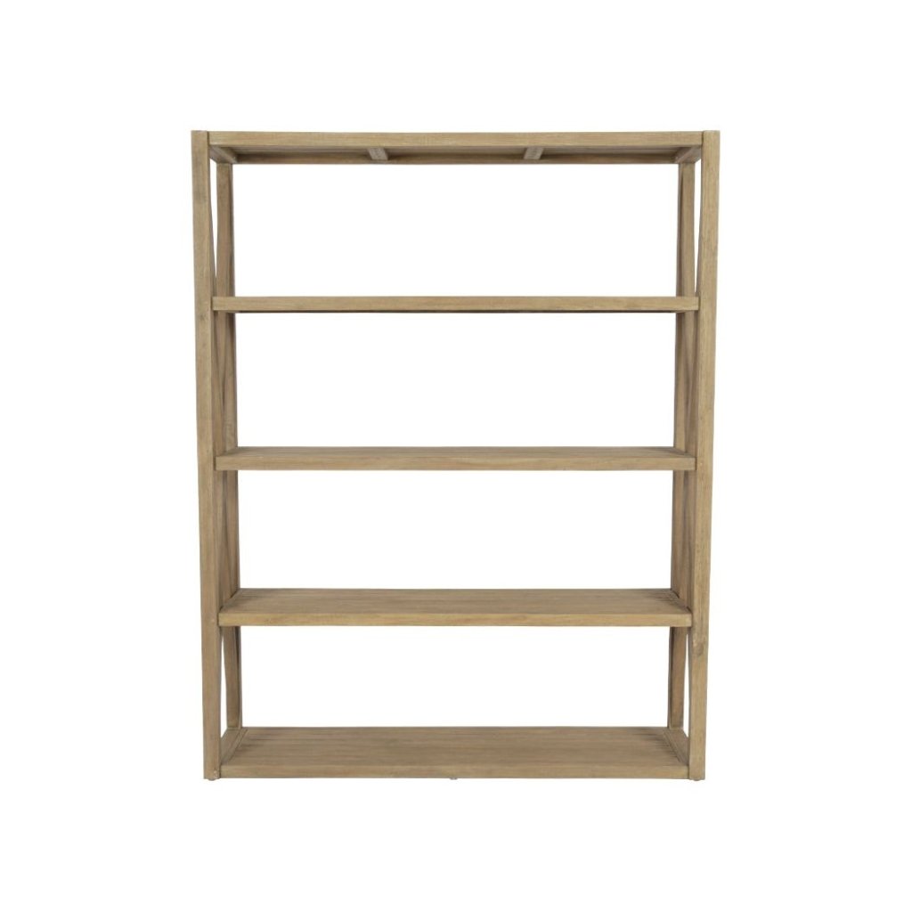 Coastal Teak Verticle X Outdoor Bookcase - LOOMLAN - Sunset West - Bookcases