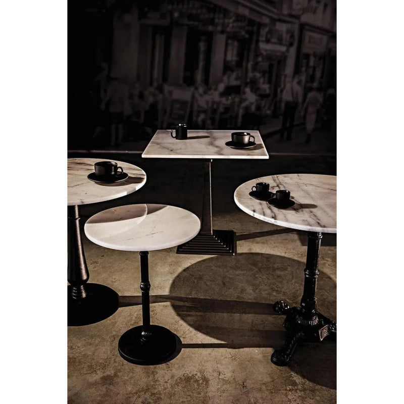 Cobus Iron and Marble Round Side Table - LOOMLAN - Noir - Side Tables