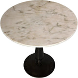 Cobus Iron and Marble Round Side Table - LOOMLAN - Noir - Side Tables