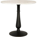 Cobus Iron and Marble Round Side Table - LOOMLAN - Noir - Side Tables