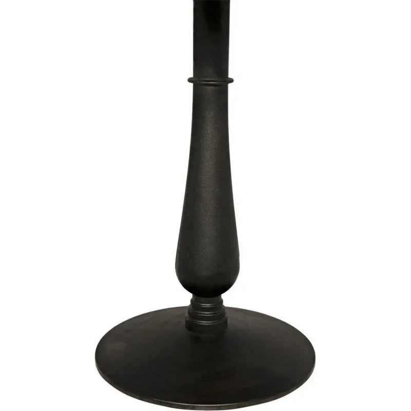 Cobus Iron and Marble Round Side Table - LOOMLAN - Noir - Side Tables