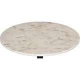 Cobus Iron and Marble Round Side Table - LOOMLAN - Noir - Side Tables