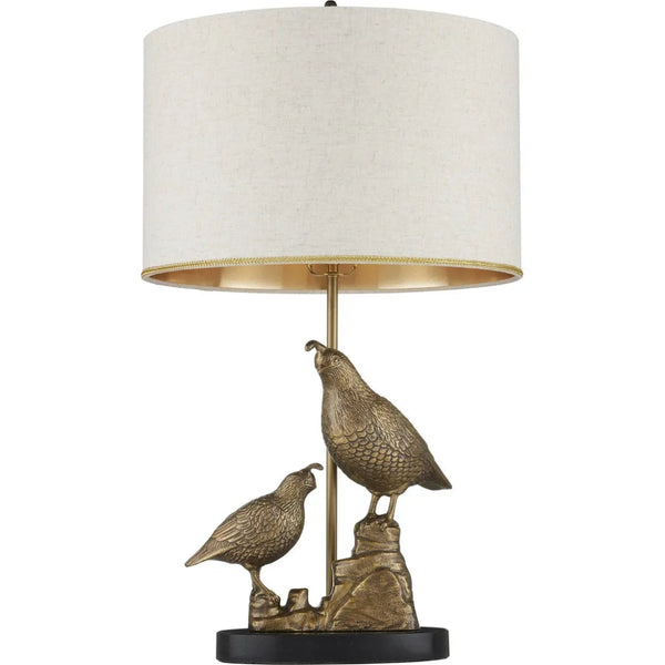 Codorniz Brass Table Lamp - LOOMLAN - Currey & Co - Table Lamps