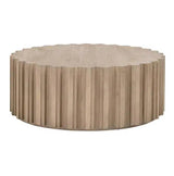 Roma Round Drum Coffee Table Reclaimed Solid Wood