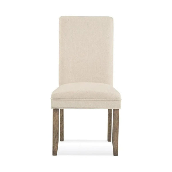 Colby Rubberwood Linen White Parsons Chair (Set Of 2) - LOOMLAN - Bassett Mirror - Accent Chairs