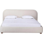 Colin Ivory Off White Velvet Bed Frame - LOOMLAN - Moe's Home - Beds