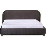 Colin Velvety Black Bed Frame - LOOMLAN - Moe's Home - Beds