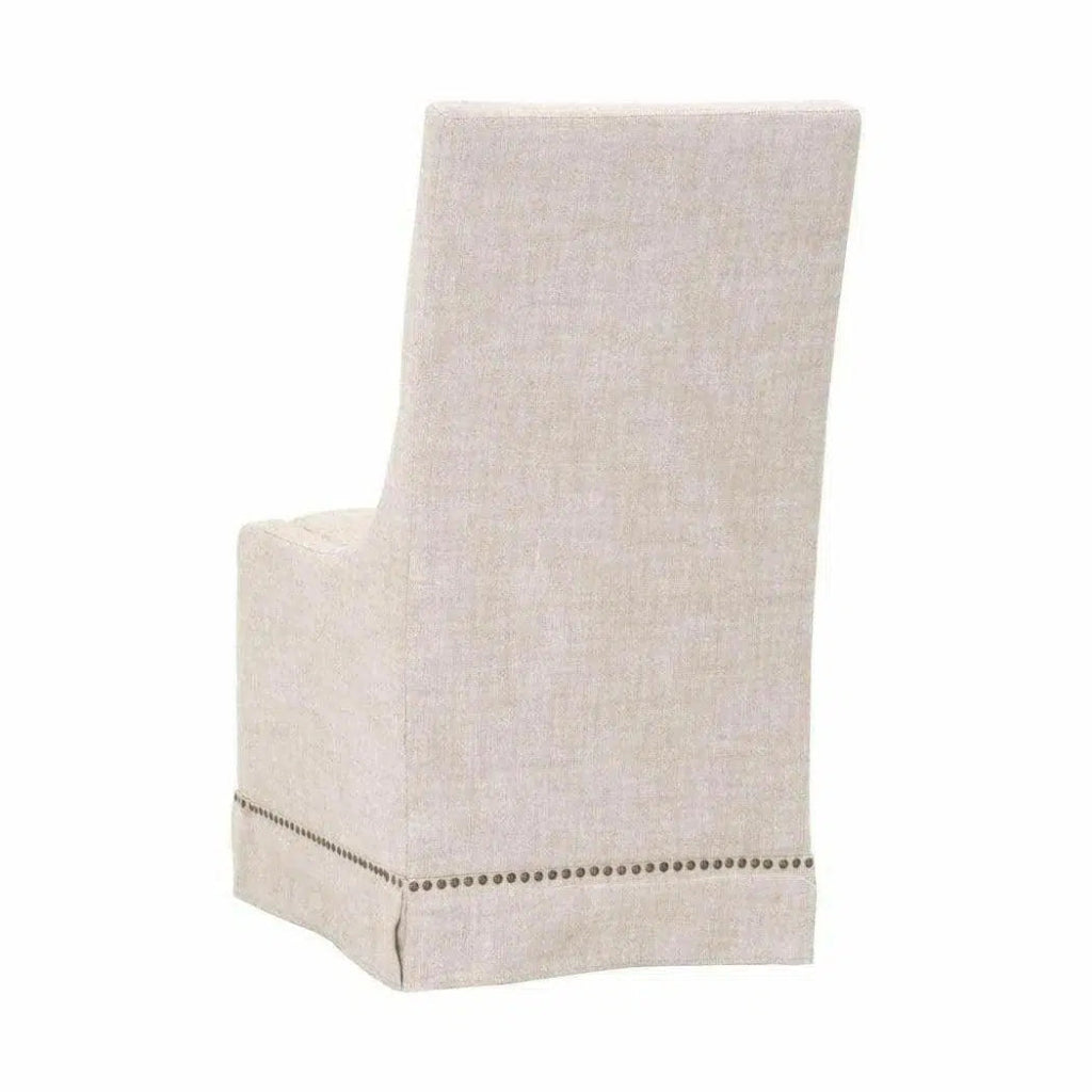 Colleen Dining Chair Set of 2 Bisque French Linen - LOOMLAN - Essentials For Living - Dining Chairs