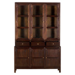 Colonial Wooden Hand Rubbed Brown Hutch - LOOMLAN - Etageres