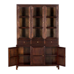 Colonial Wooden Hand Rubbed Brown Hutch - LOOMLAN - Etageres