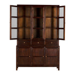 Colonial Wooden Hand Rubbed Brown Hutch - LOOMLAN - Etageres