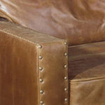 Colorado Tan Grain Leather Couch High Back Made USA - LOOMLAN - Uptown Sebastian - Sofas & Loveseats