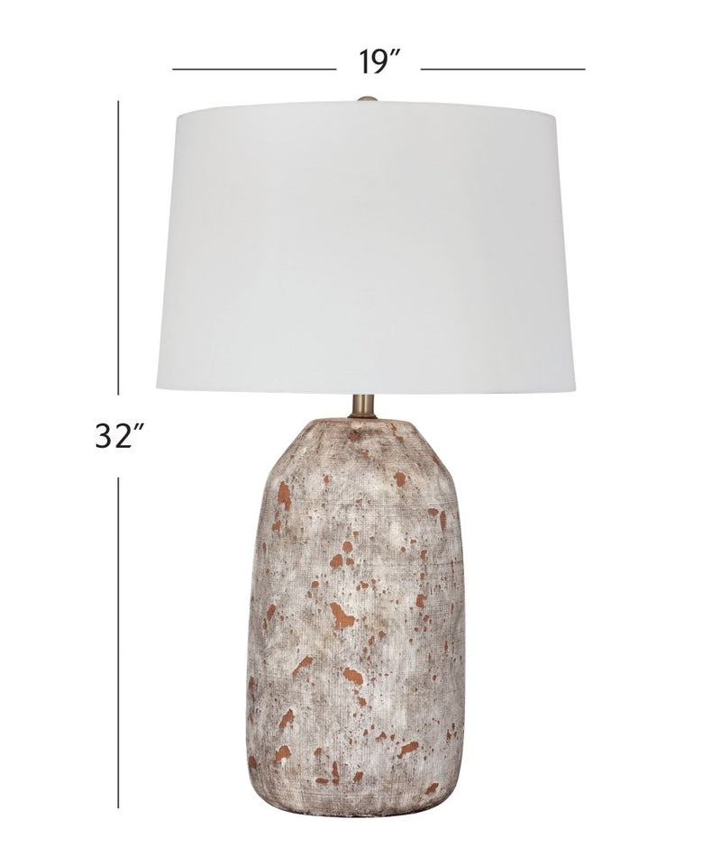 Colter Brown Ceramic Table Lamp - LOOMLAN - Bassett Mirror - Table Lamps