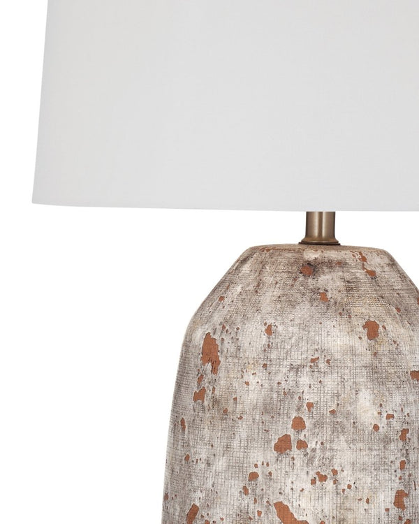 Colter Brown Ceramic Table Lamp - LOOMLAN - Bassett Mirror - Table Lamps