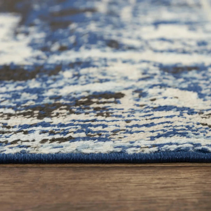 Come Abstract Blue Kitchen Hallway Runner Rug - LOOMLAN - LOOMLAN - Area Rugs
