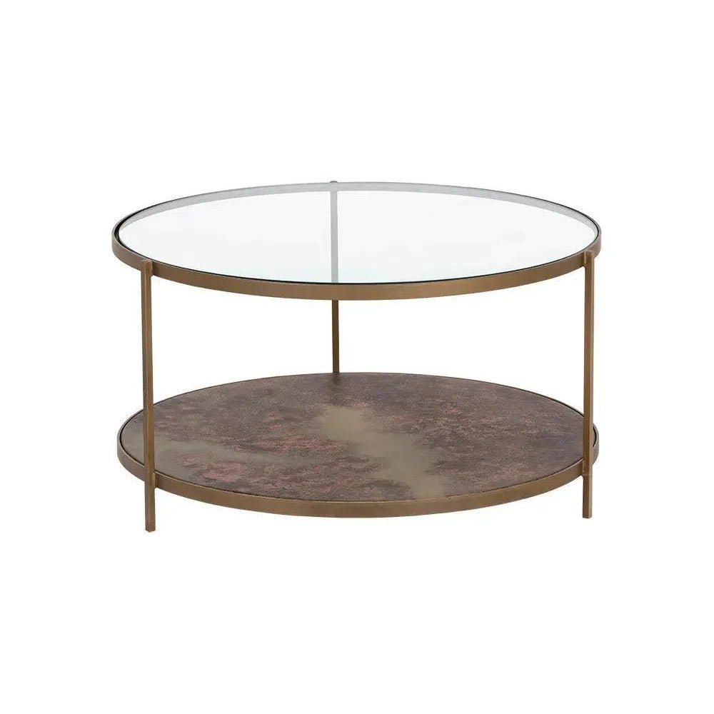 Concord Iron Framed Glass Top Coffee Table - LOOMLAN - SUNPAN - Coffee Tables