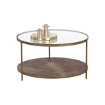 Concord Iron Framed Glass Top Coffee Table - LOOMLAN - SUNPAN - Coffee Tables