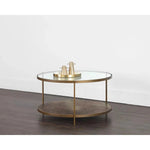 Concord Iron Framed Glass Top Coffee Table - LOOMLAN - SUNPAN - Coffee Tables