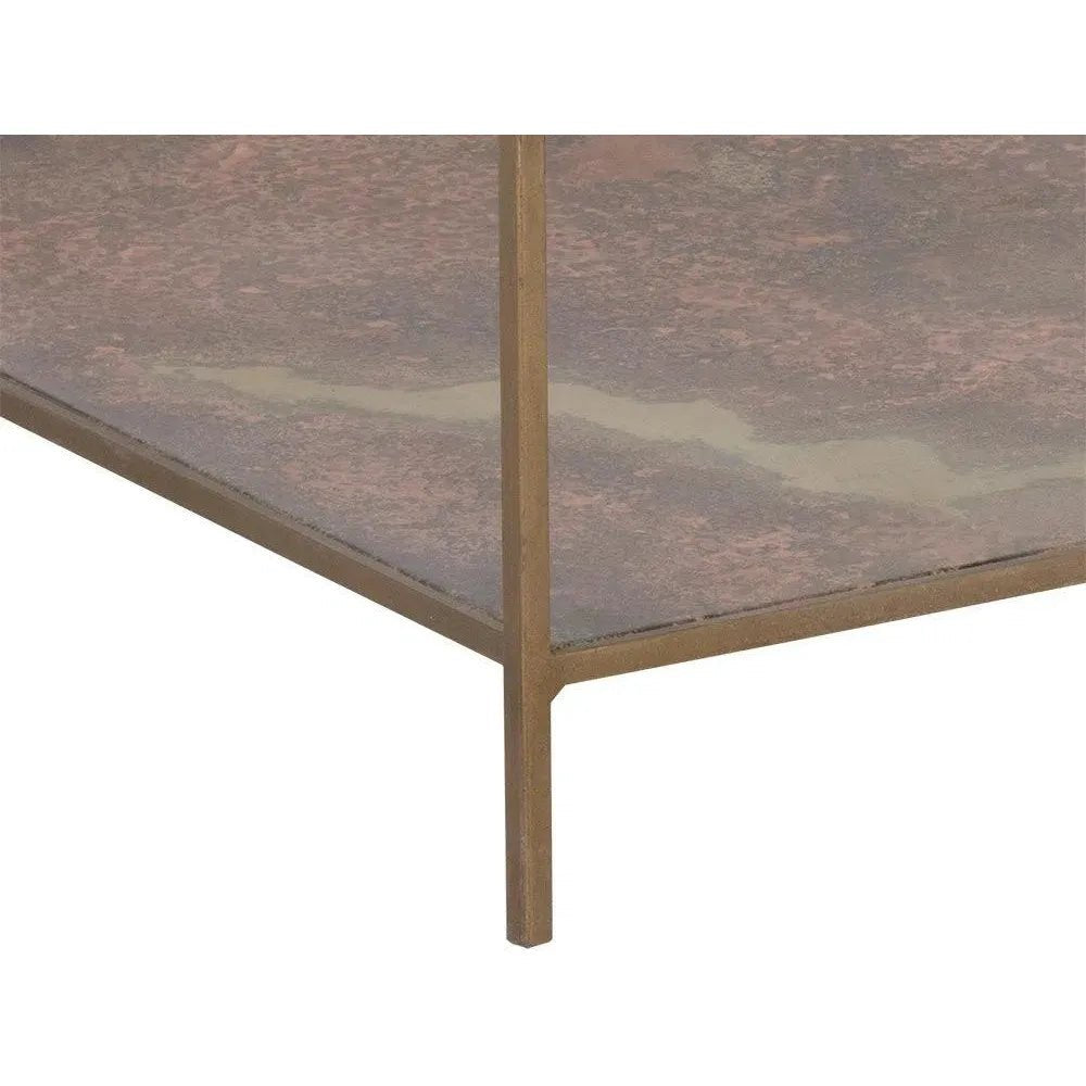 Concord Iron Framed Glass Top Coffee Table - LOOMLAN - SUNPAN - Coffee Tables