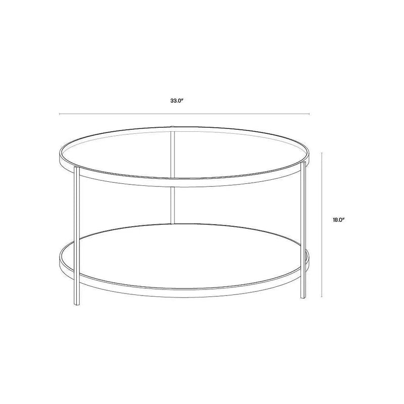 Concord Iron Framed Glass Top Coffee Table - LOOMLAN - SUNPAN - Coffee Tables