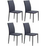 Confidence Dining Chair (Set of 4) Black - LOOMLAN - Zuo Modern - Dining Chairs