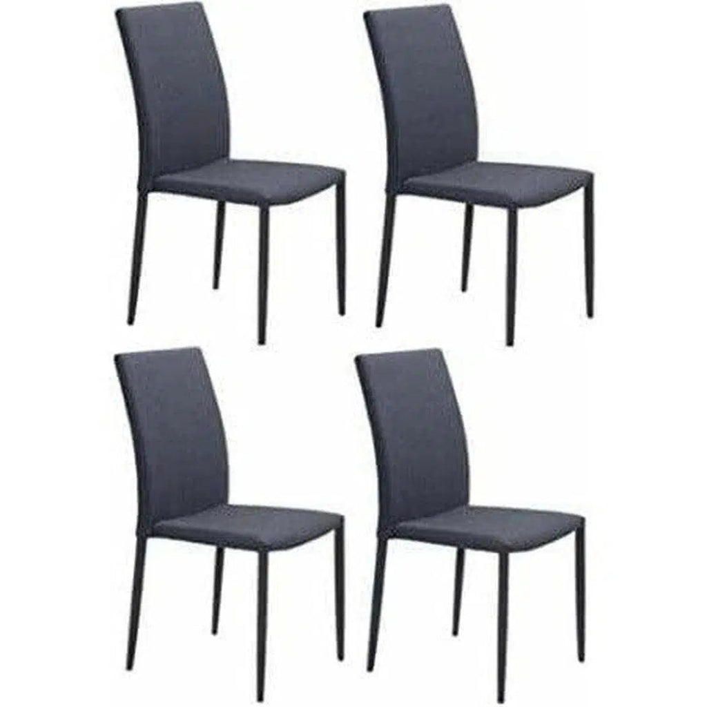 Confidence Dining Chair (Set of 4) Black - LOOMLAN - Zuo Modern - Dining Chairs