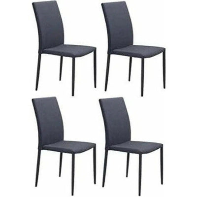 Confidence Dining Chair (Set of 4) Black - LOOMLAN - Zuo Modern - Dining Chairs