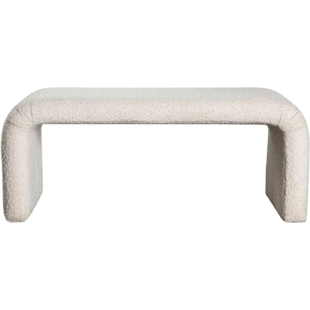 Conrad Accent Bench in Ivory Boucle Fabric - LOOMLAN - Diamond Sofa - Bedroom Benches