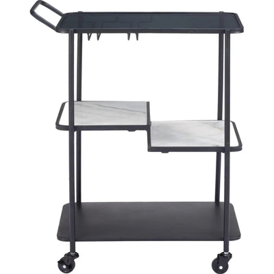 Constanza Bar Cart Black - LOOMLAN - Zuo Modern - Home Bar Carts